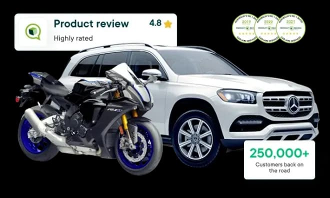 Accident not your fault? Get a loan car or bike at no cost to you.