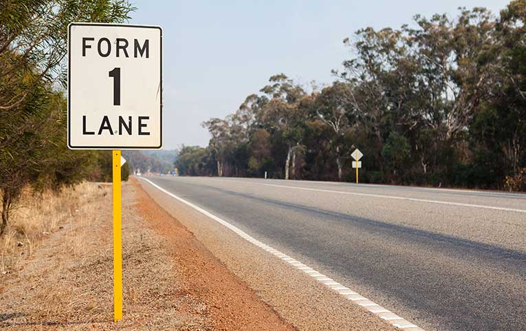 Always wait for a safe gap when you're merging lanes and make sure that you're matching the legal speed on the road you're entering.