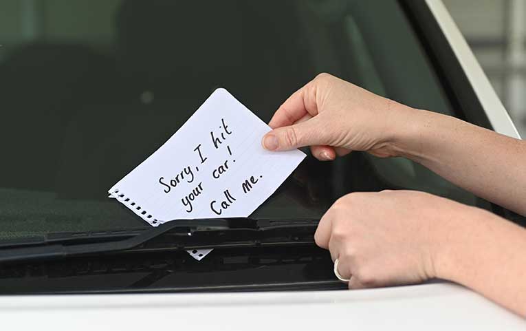 If you are fortunate enough for the at fault driver to have left you a note with their contact and insurance details, make sure to get in touch with the as soon as possible.