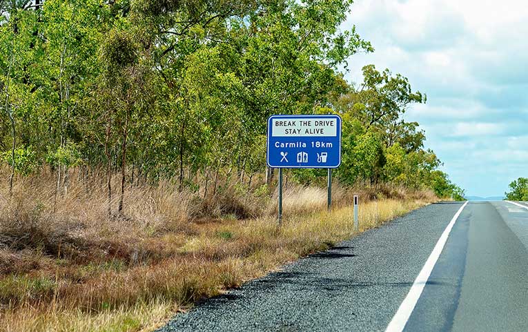 It's important to take regular breaks if you're driving long distances. Plan your route before you leave and keep an eye out for rest stop signs.