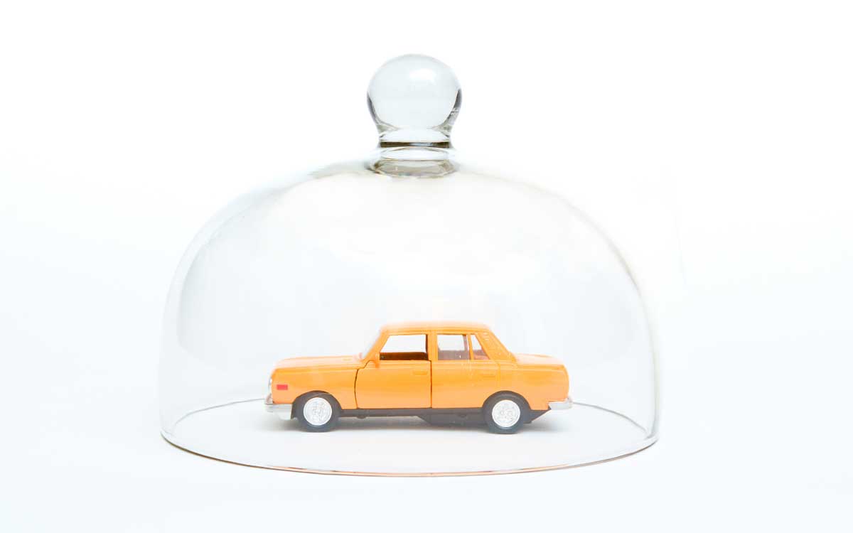 Car in a glass jar